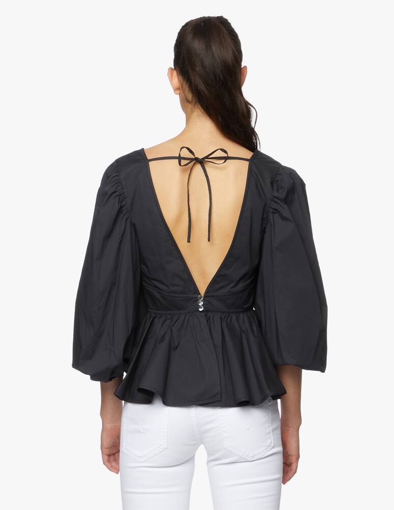 Staud Blusa Luna scollo a v in cotone - immagine 3 Staud Blusa Luna scollo a v in cotone - immagine 3