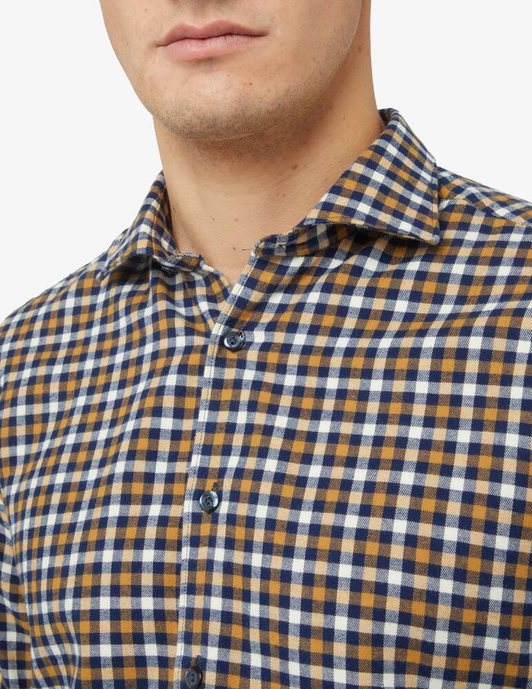 rinascente Tintoria Mattei Bicolor flannel check shirt - Multicolor