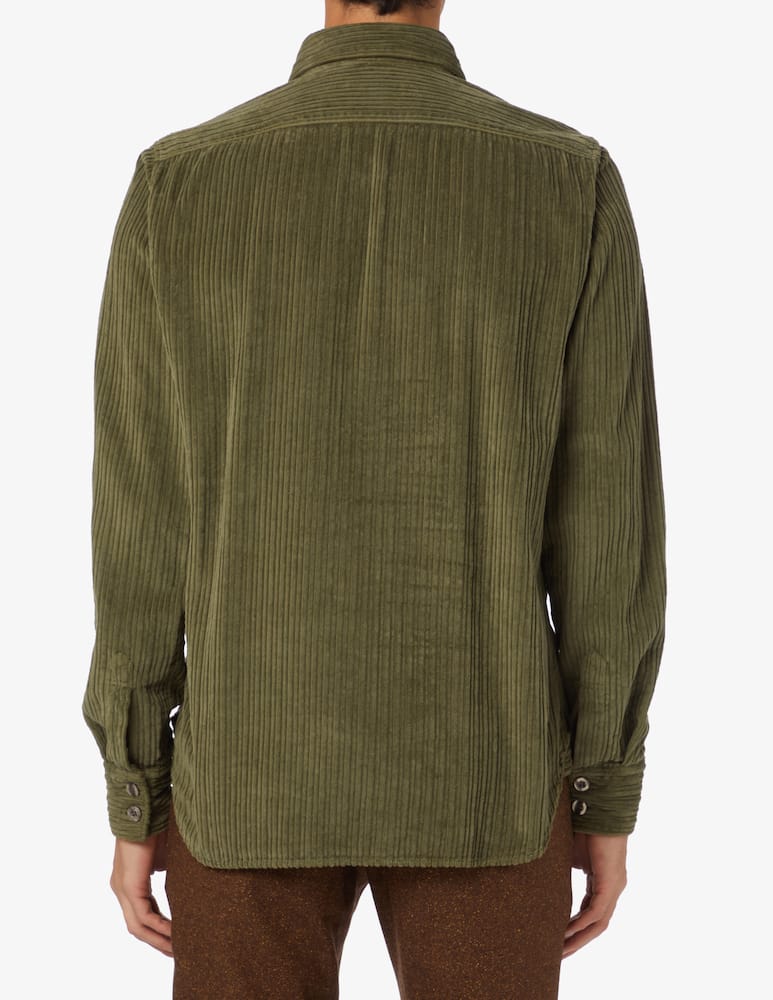 rinascente Tintoria Mattei Corduroy overshirt jacket - Green