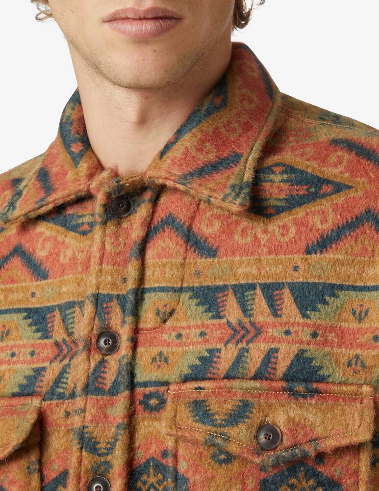 rinascente Tintoria Mattei Ethnic overshirt jacket - Orange