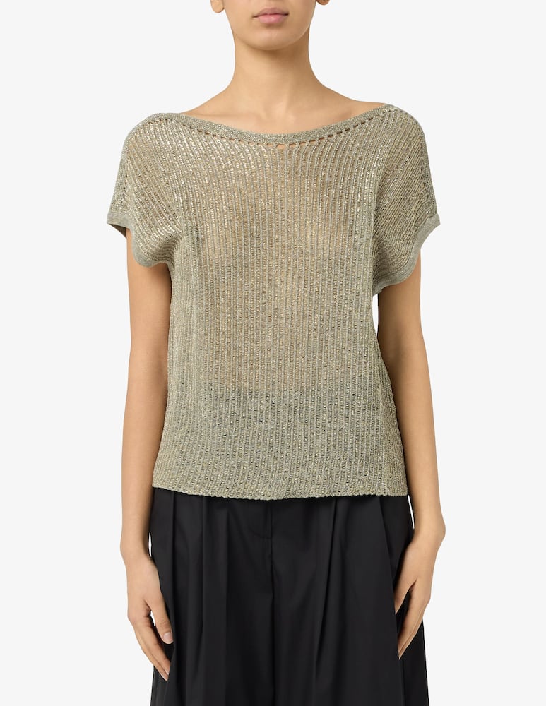 rinascente Annarita N Ribbed short sleeve blouse