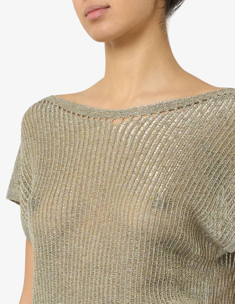 rinascente Annarita N Ribbed short sleeve blouse