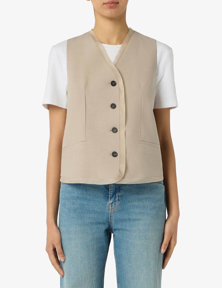 rinascente Annarita N Gilet Berel in misto lino