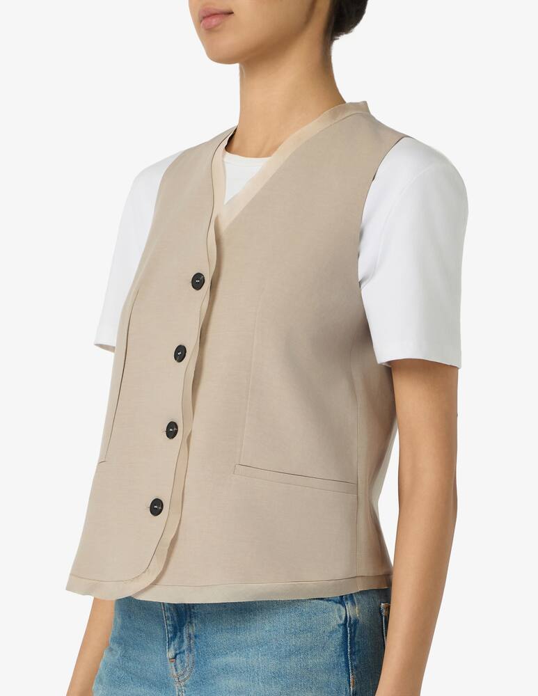 rinascente Annarita N Gilet Berel in misto lino