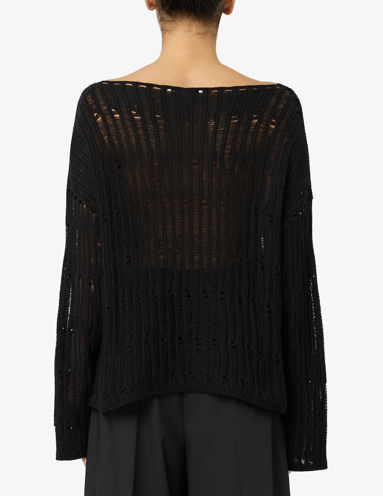 rinascente Annarita N Maglia scollo barca traforata