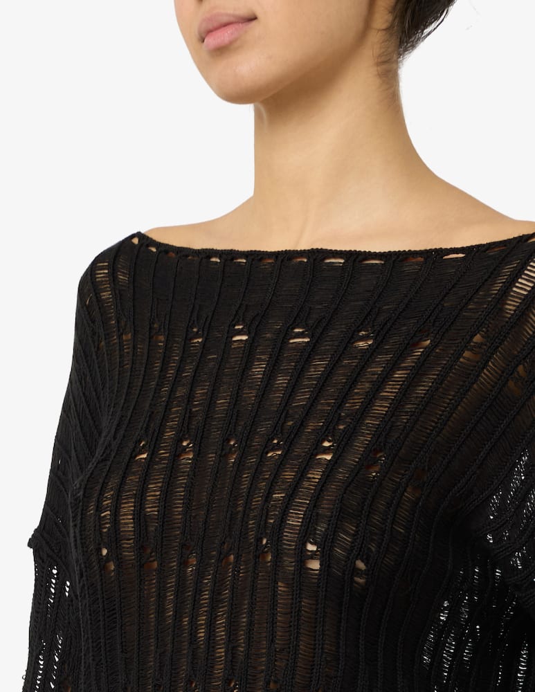 rinascente Annarita N Maglia scollo barca traforata