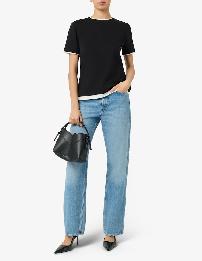 Annarita N Contrast trim crew t-shirt - picture 2 Annarita N Contrast trim crew t-shirt - picture 2