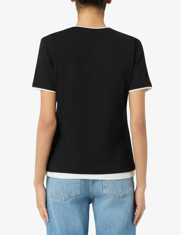 Annarita N Contrast trim crew t-shirt - picture 3 Annarita N Contrast trim crew t-shirt - picture 3