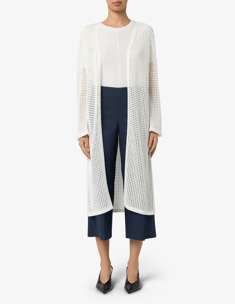 rinascente Rinascente Collection Cardigan lungo traforato in cotone