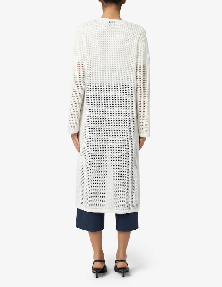 rinascente Rinascente Collection Cardigan lungo traforato in cotone