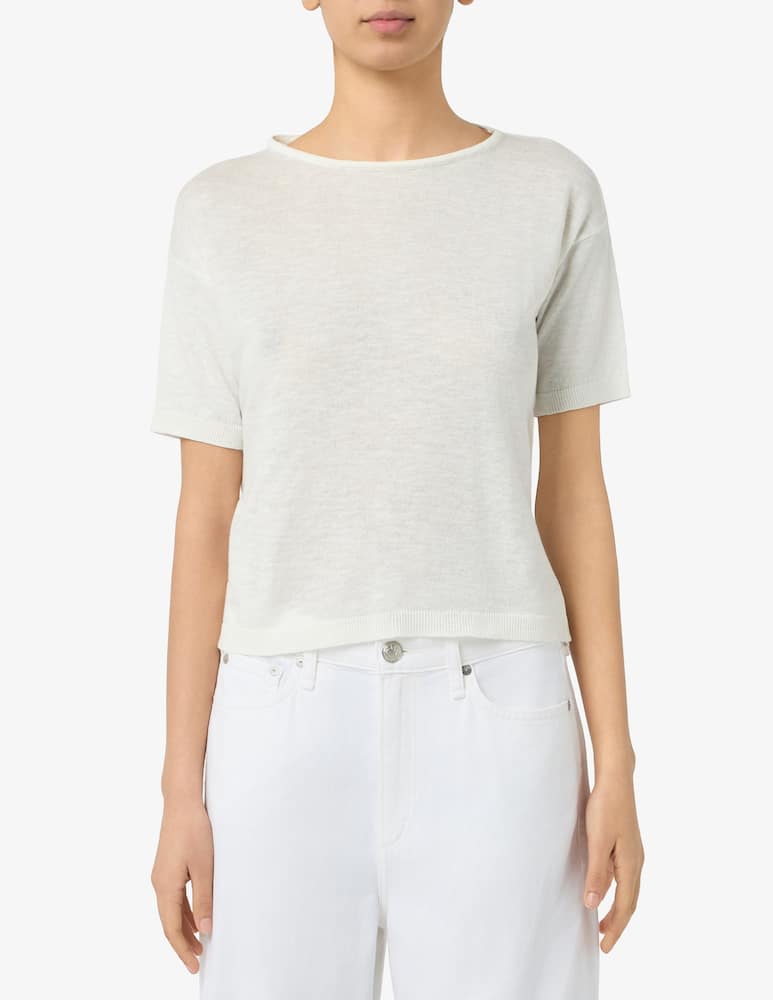 Rinascente Collection Boxy linen mix t-shirt - picture 1