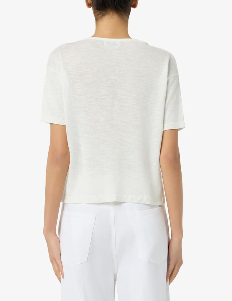 Rinascente Collection Boxy linen mix t-shirt - picture 3