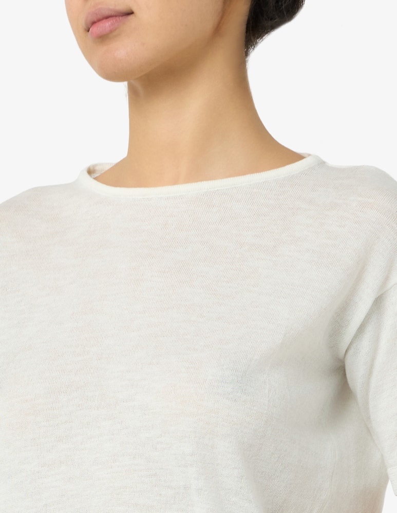 Rinascente Collection Boxy linen mix t-shirt - picture 4