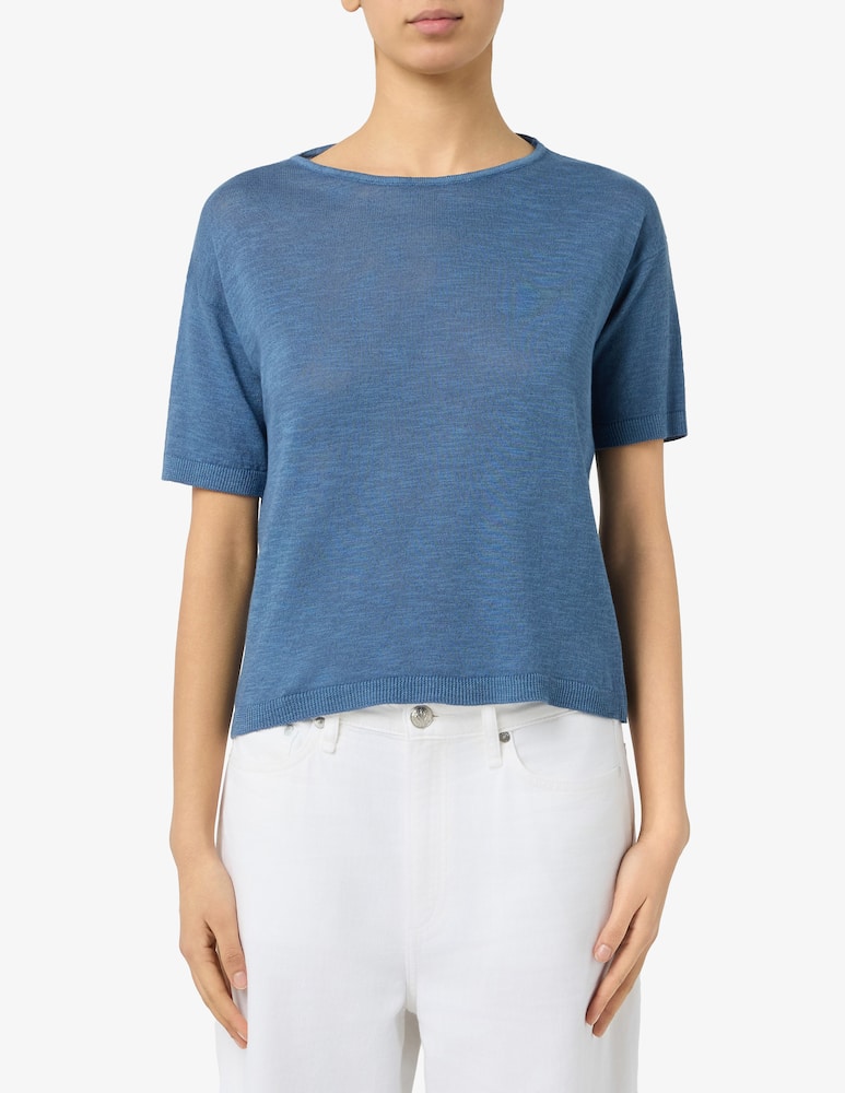 rinascente Rinascente Collection Boxy linen mix t-shirt