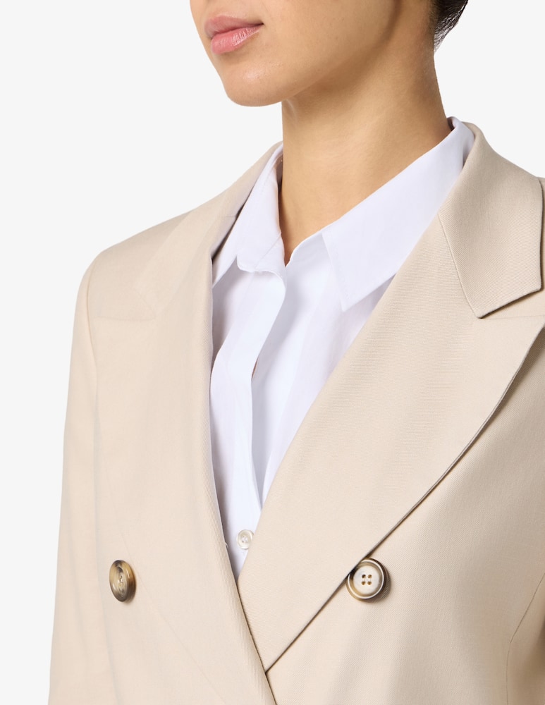 24.7 Studio Double-breasted linen blend blazer - picture 4 24.7 Studio Double-breasted linen blend blazer - picture 4