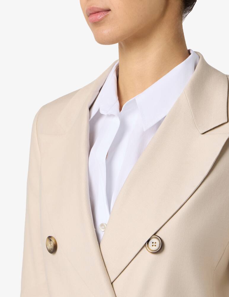 rinascente 24.7 Studio Double-breasted linen blend blazer