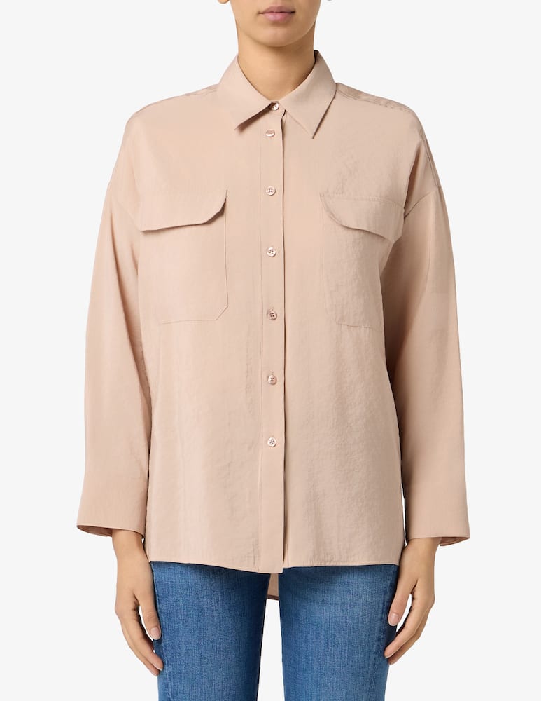 rinascente 24.7 Studio Crinkle pocket shirt