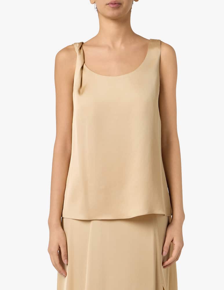 rinascente 24.7 Studio Satin shoulder knot top