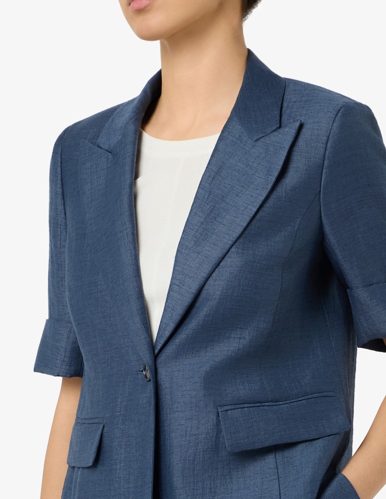 24.7 Studio Linen blend short sleeve blazer - picture 4
