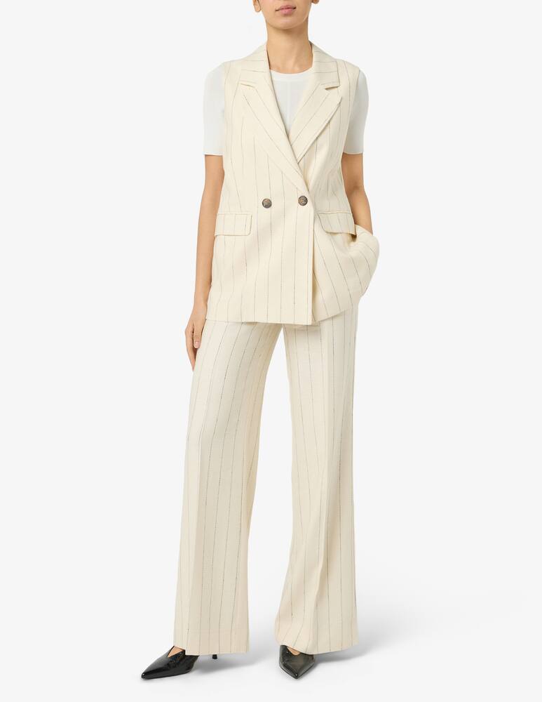 24.7 Studio Pinstripe longline gilet blazer - picture 2