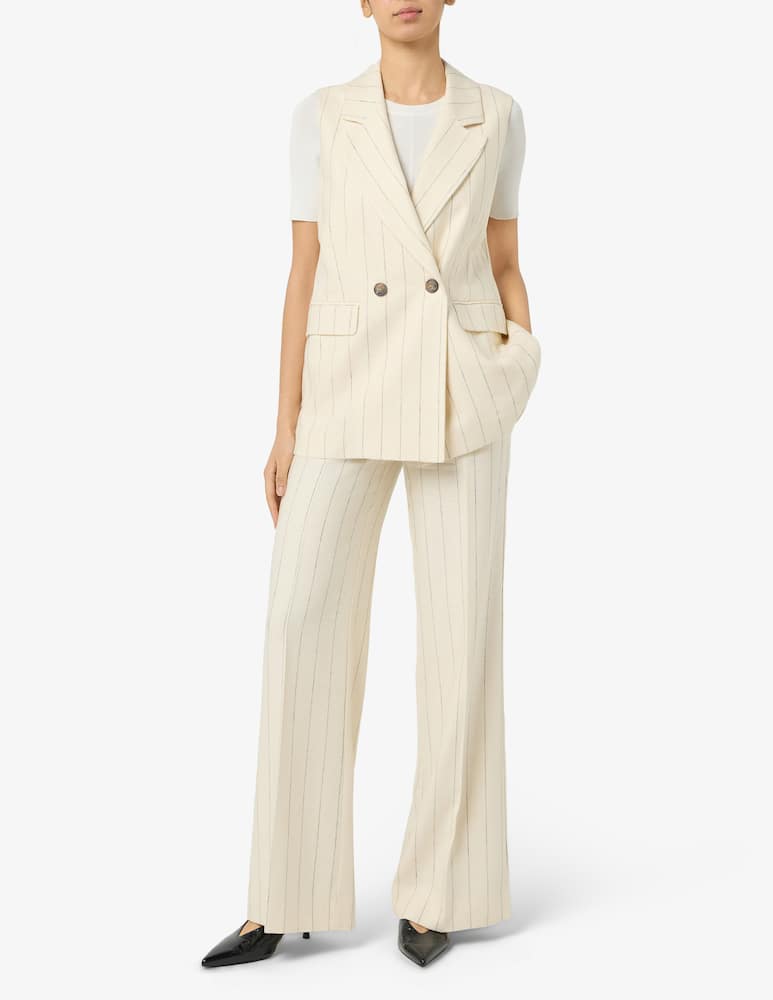 rinascente 24.7 Studio Pinstripe longline gilet blazer