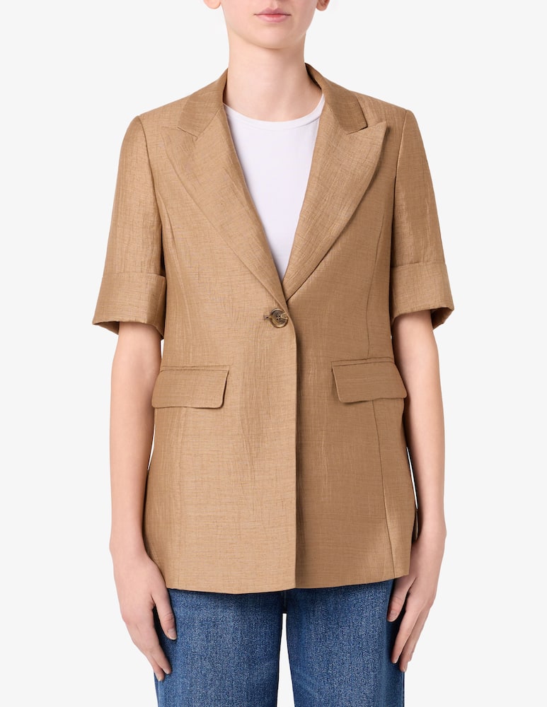 rinascente 24.7 Studio Blazer monopetto in misto lino mix