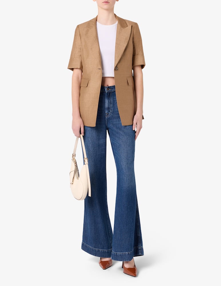 rinascente 24.7 Studio Blazer monopetto in misto lino mix