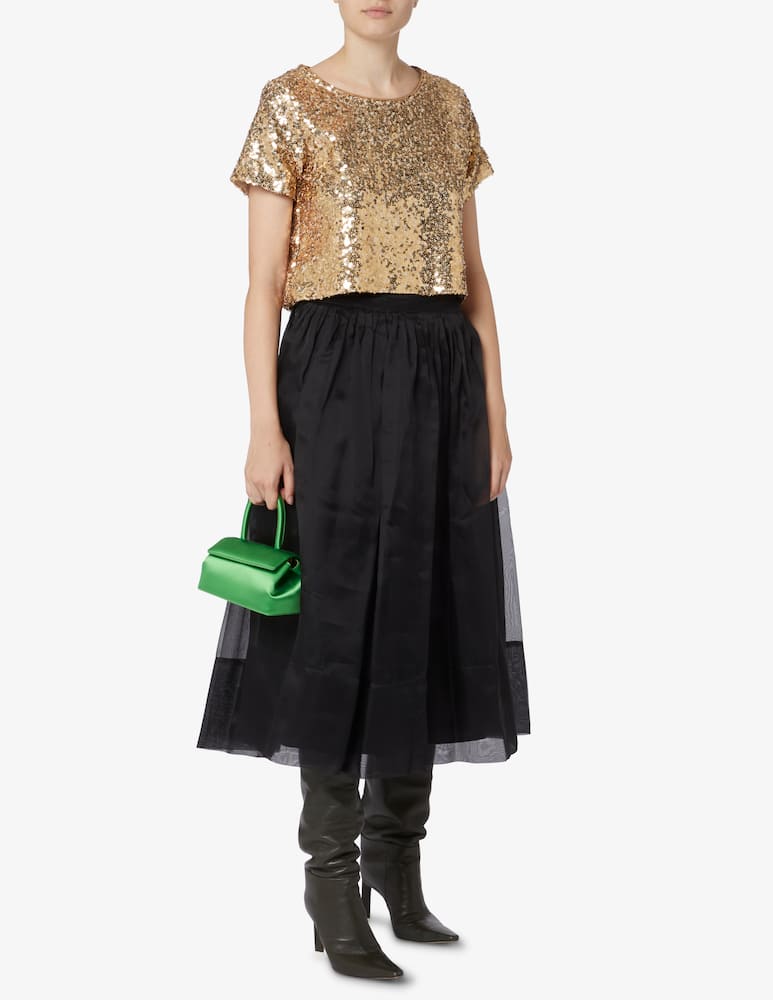 LAVI Couture Top a manica corta paillettes allover - immagine 2 LAVI Couture Top a manica corta paillettes allover - immagine 2