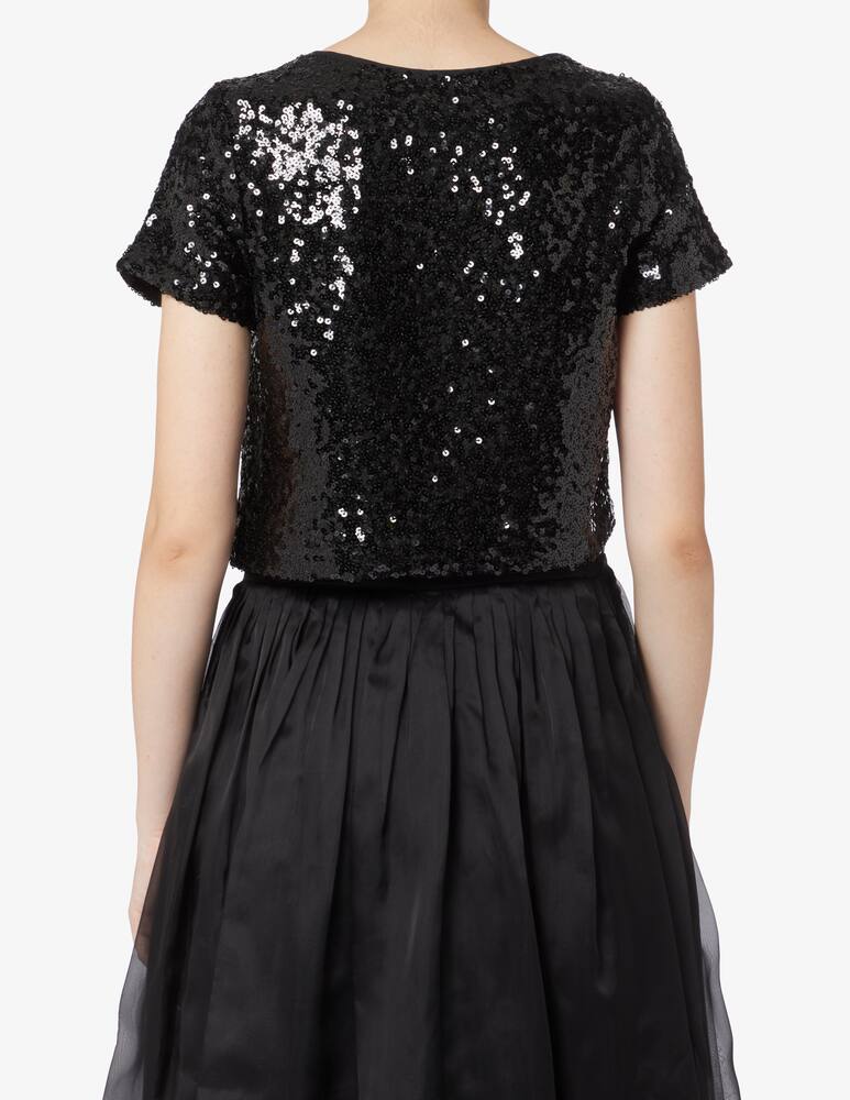 rinascente LAVI Couture Top a manica corta paillettes allover