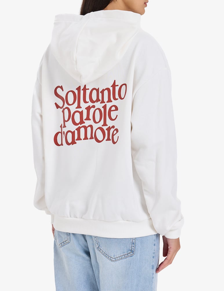 rinascente Pescheria Mon Amour Felpa con cappuccio Soltanto parole d'amore