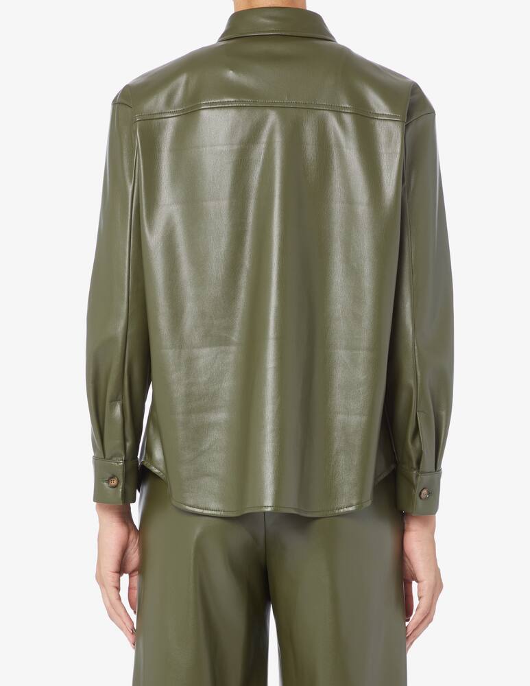 rinascente Elizabeth Ascot Overshirt in simil pelle