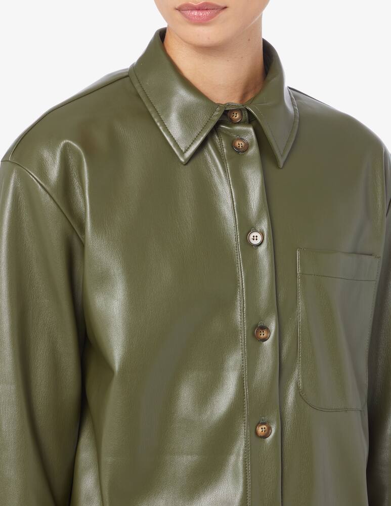 rinascente Elizabeth Ascot Overshirt in simil pelle