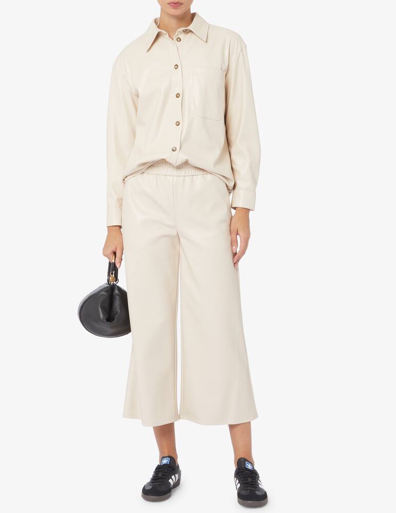 rinascente Elizabeth Ascot Overshirt in simil pelle