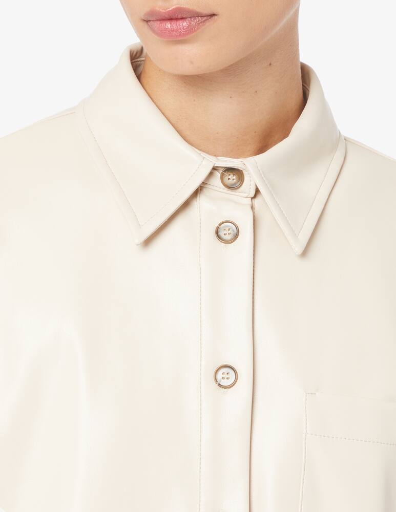 rinascente Elizabeth Ascot Overshirt in simil pelle