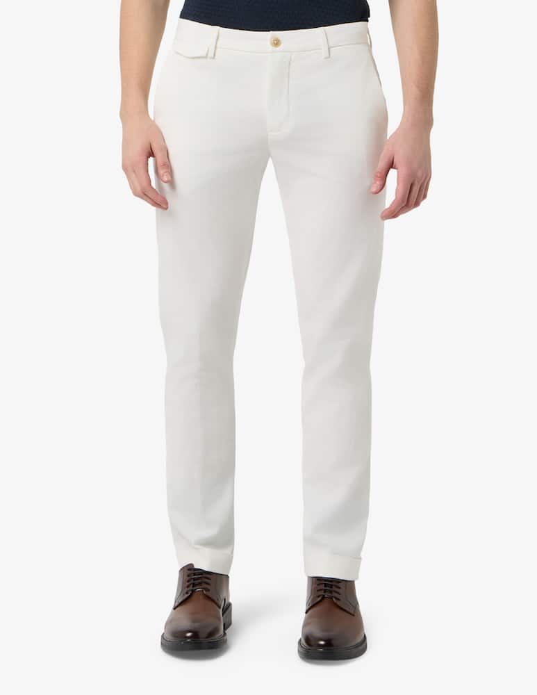 Teleria Zed Pantaloni chino Edward slim fit in cotone e lino - immagine 1 Teleria Zed Pantaloni chino Edward slim fit in cotone e lino - immagine 1