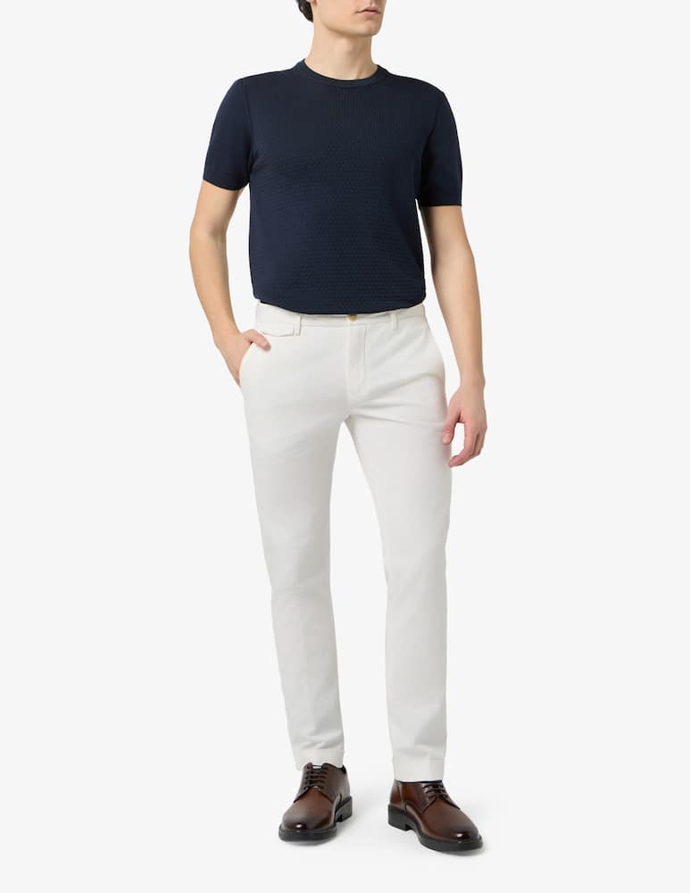 rinascente Teleria Zed Pantaloni chino Edward slim fit in cotone e lino 