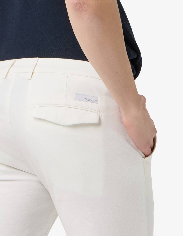 rinascente Teleria Zed Pantaloni chino Edward slim fit in cotone e lino 
