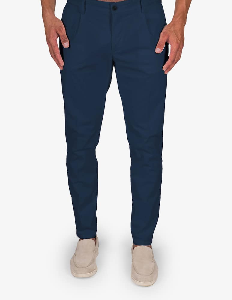 rinascente Teleria Zed Pantaloni chino slim fit una pince cavallery