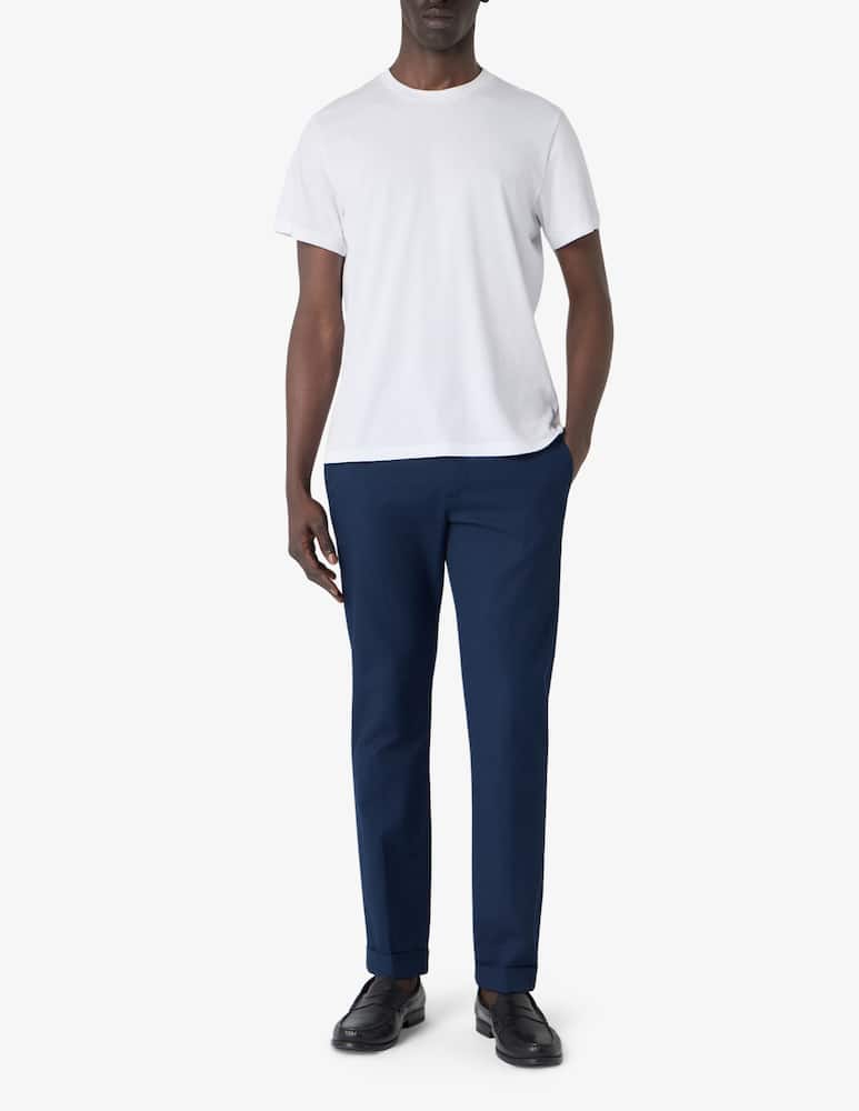 rinascente Teleria Zed Pantaloni chino slim fit Edward in cotone e lino