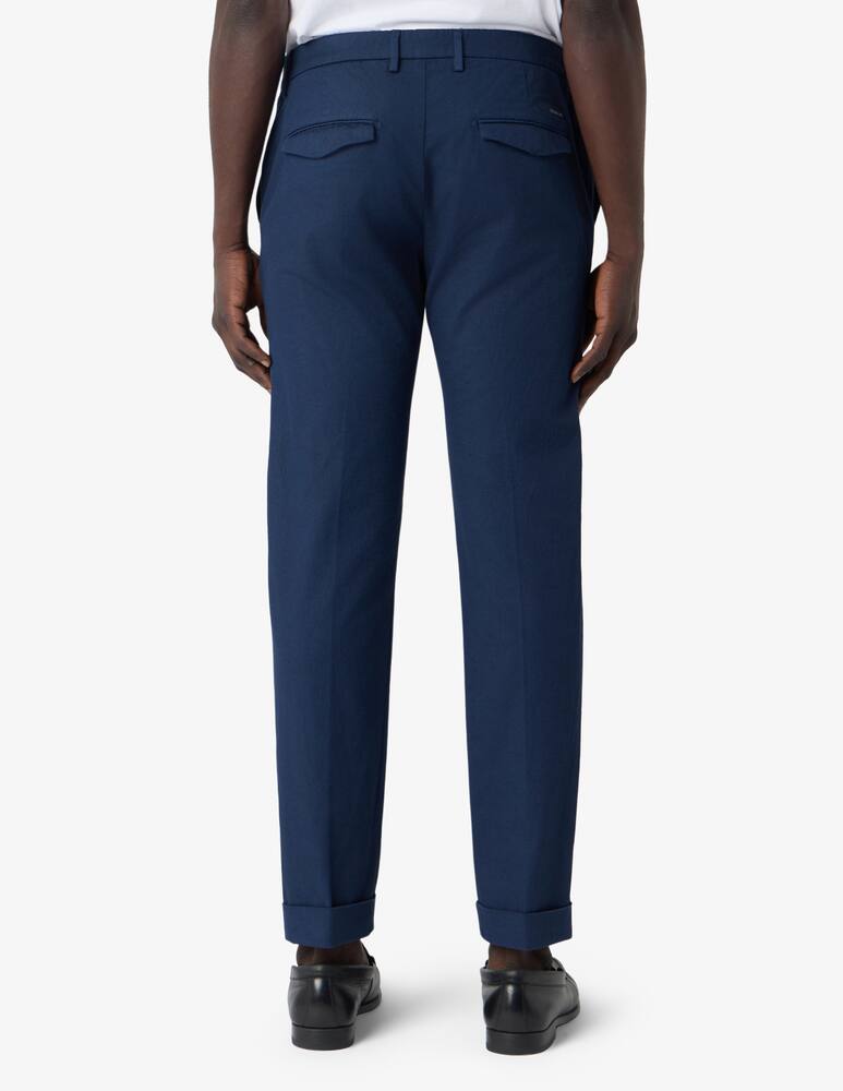 rinascente Teleria Zed Pantaloni chino slim fit Edward in cotone e lino