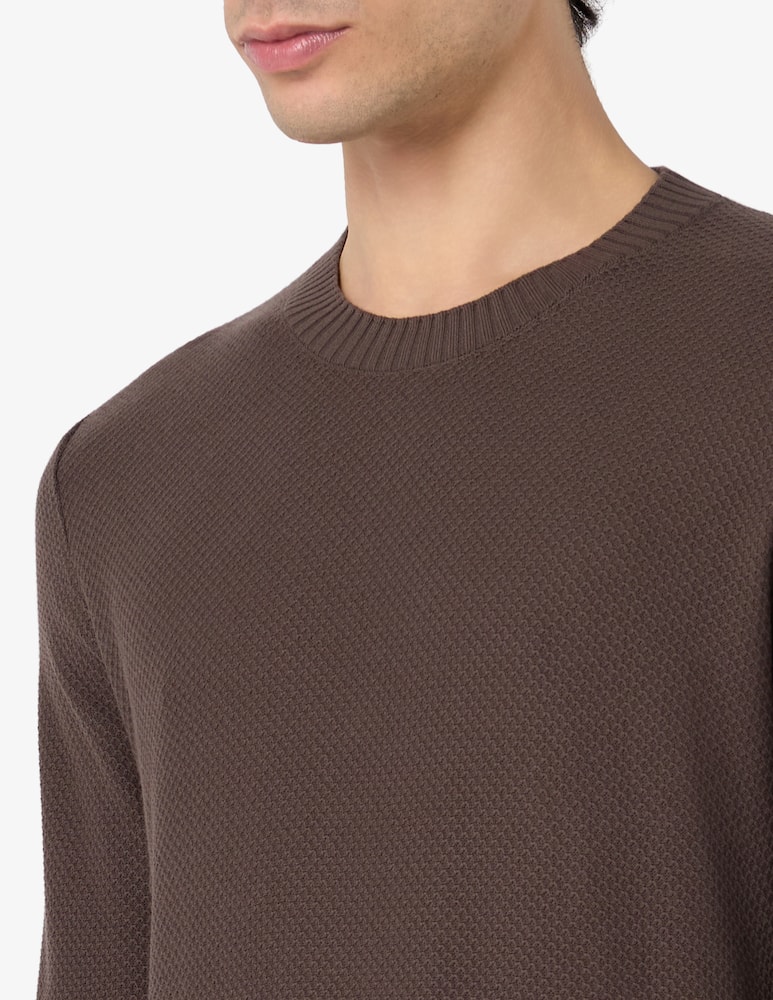 rinascente Gran Sasso Textured cotton crewneck jumper