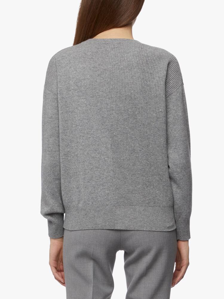 rinascente Peserico Maglia in filato lana seta e cashmere con pagliuzze laminate