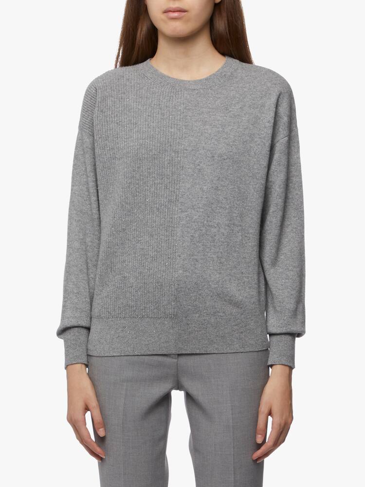 rinascente Peserico Maglia in filato lana seta e cashmere con pagliuzze laminate