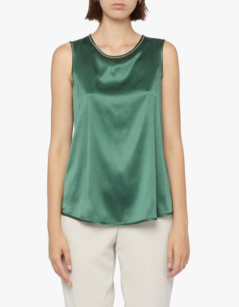 rinascente Peserico Canotta in raso di seta