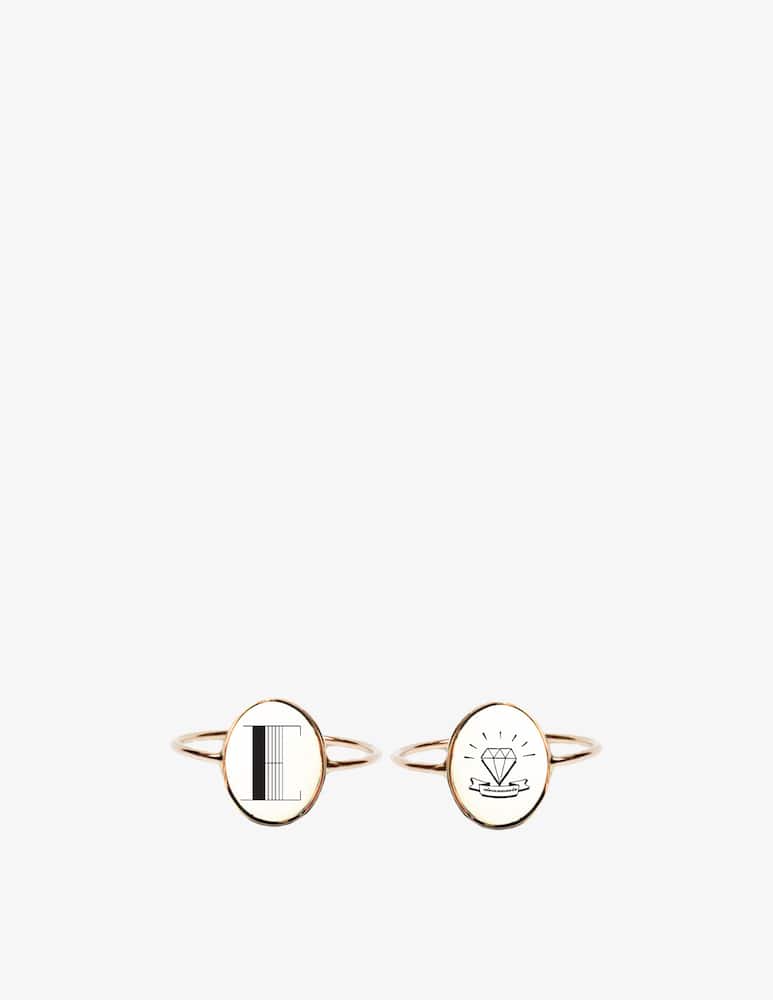 rinascente Aonie Alphabet Ring letter E
