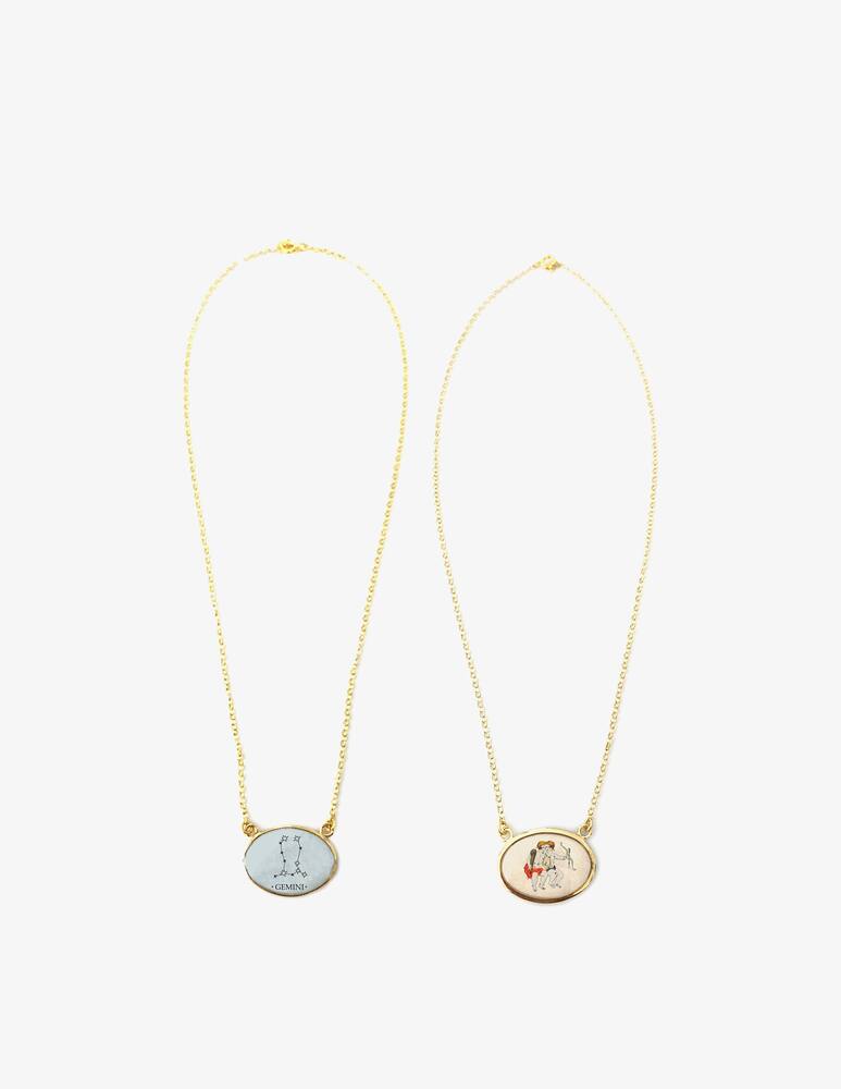 rinascente Aonie Astra Gemini necklace in gold plated silver 