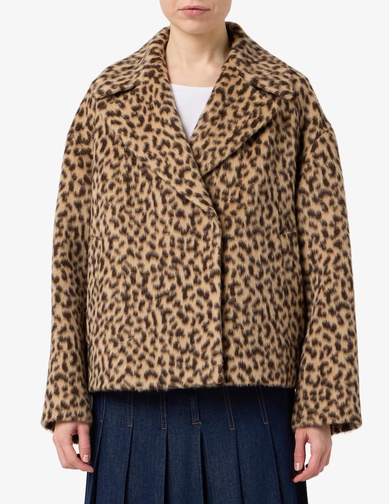 rinascente Weekend Max Mara Cappotto corto stampato animalier