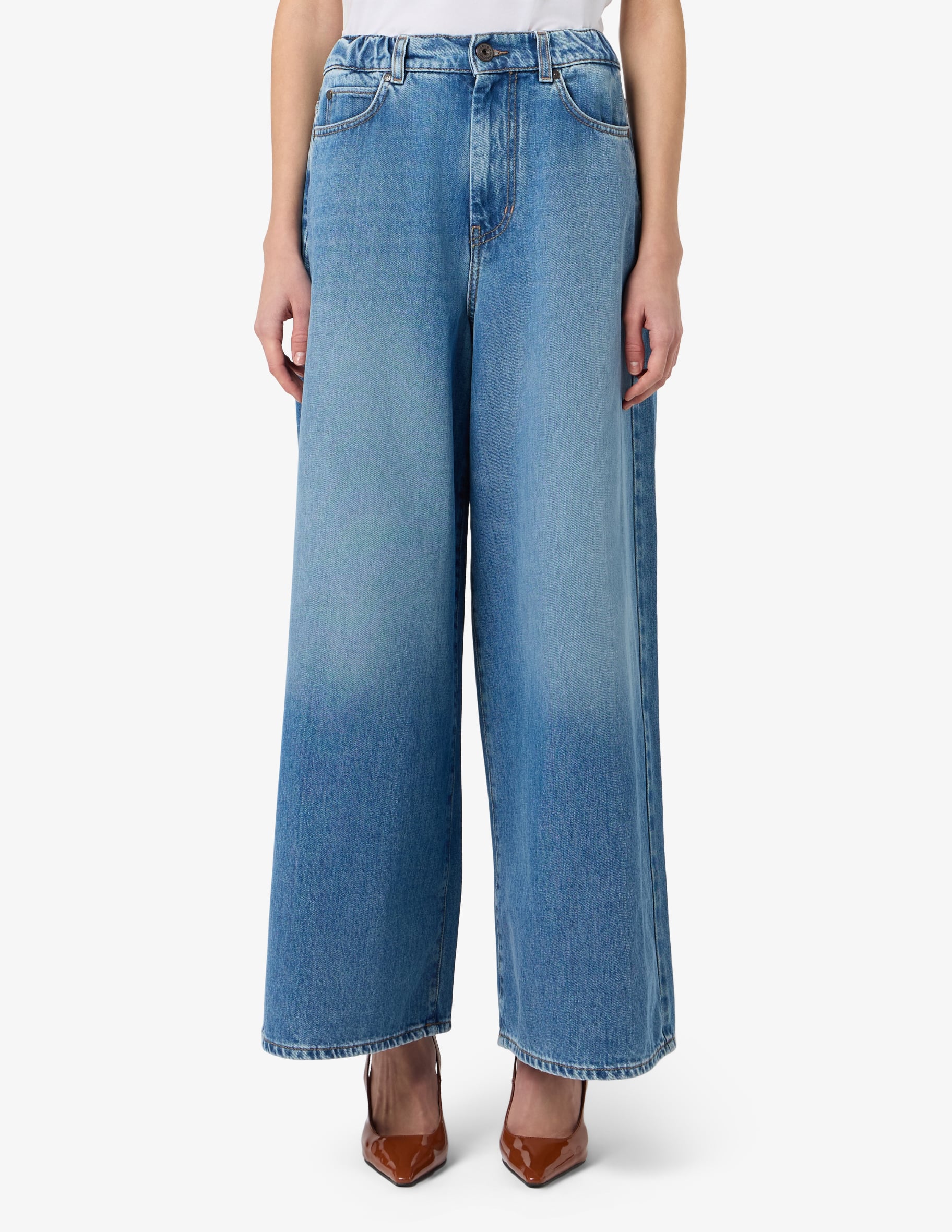 Jeans A Gamba Drta Strappata Donne Salti In Denim Tasche Larghi Alla Moda 2024 Da 16,26 € | DHgate