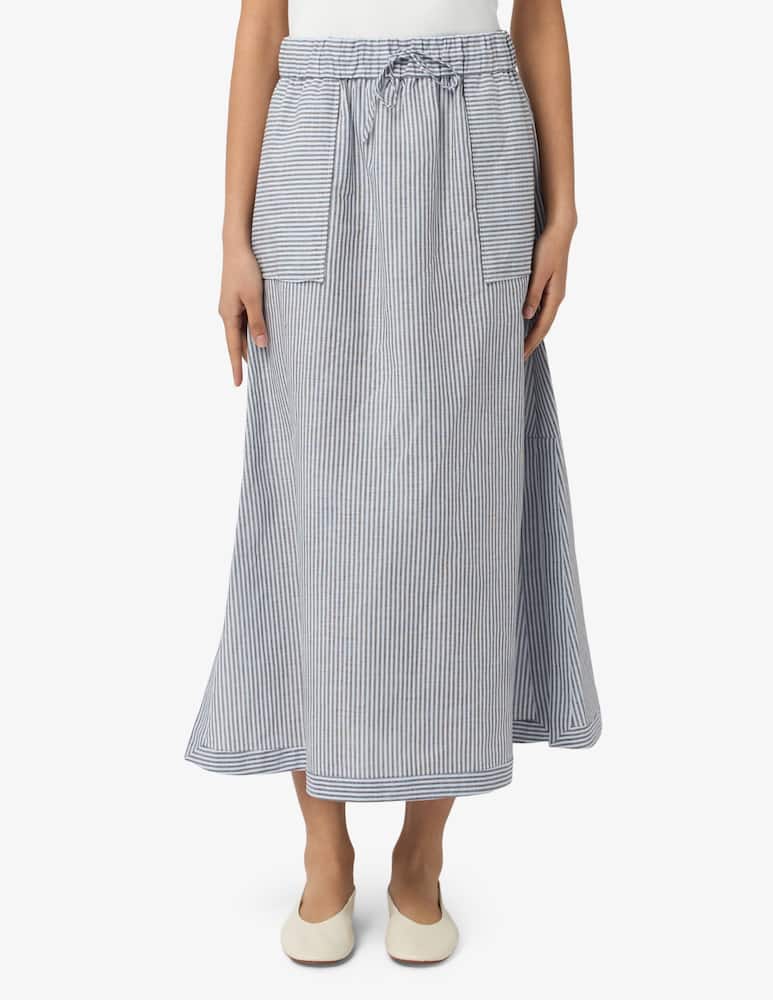 rinascente MM Striped midi skirt