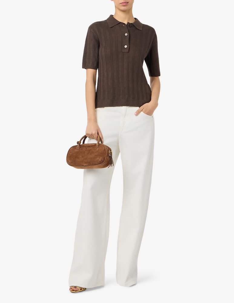 MM by MaxMara Ribbed knit polo top - picture 2 MM by MaxMara Ribbed knit polo top - picture 2